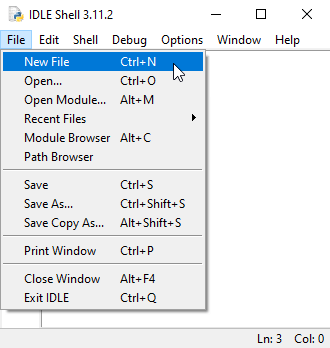 idle new file